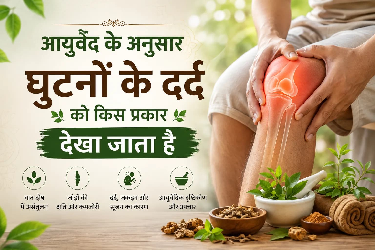 आयुर्वेद के अनुसार घुटनों के दर्द को किस प्रकार देखा जाता है