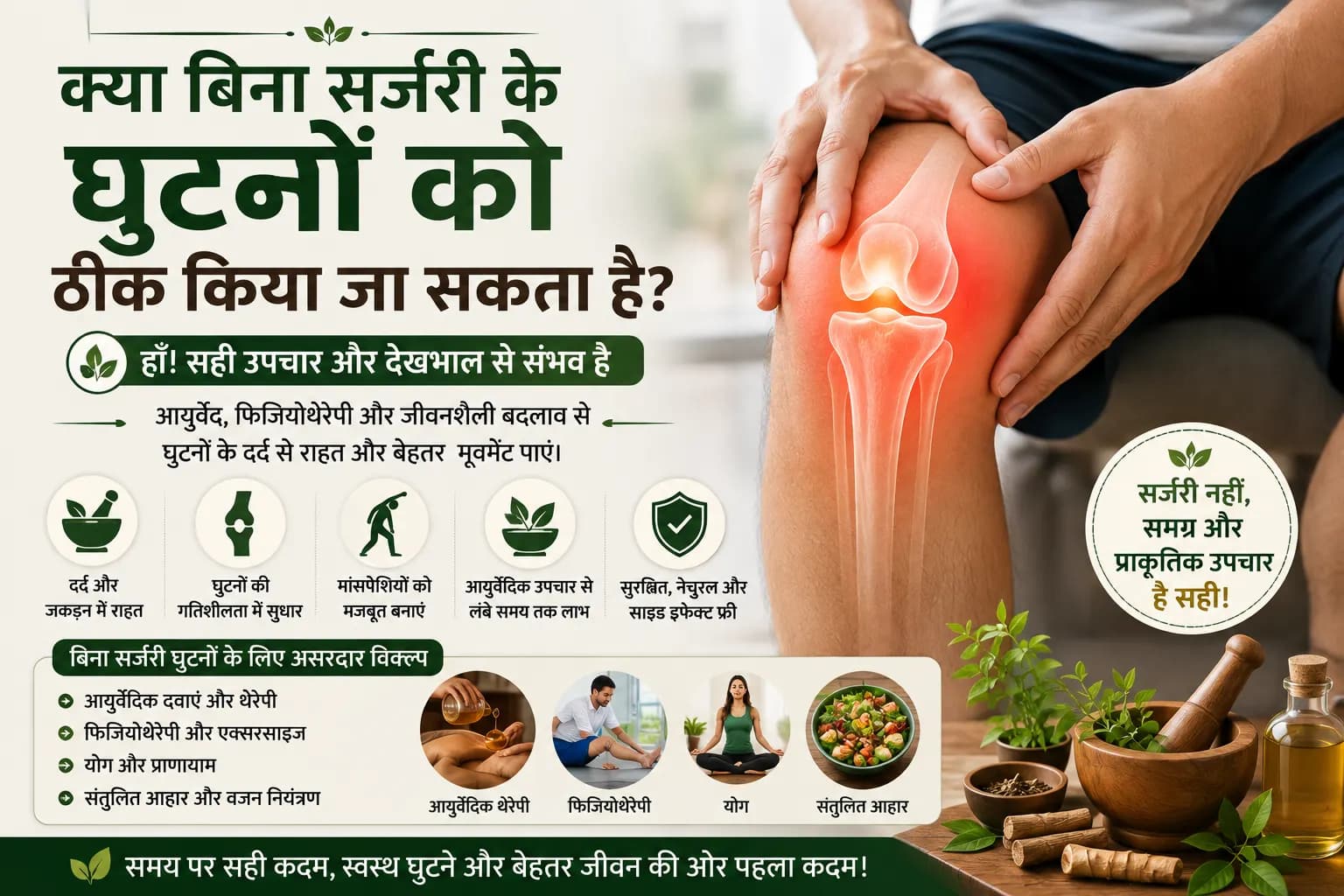 क्या बिना सर्जरी के घुटनों को ठीक किया जा सकता है?