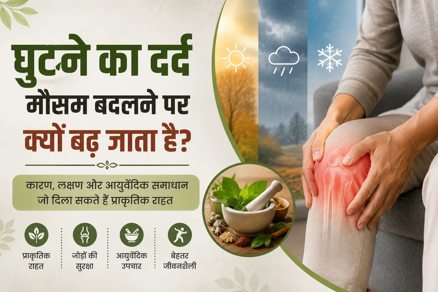 घुटने का दर्द मौसम बदलने पर क्यों बढ़ जाता है?