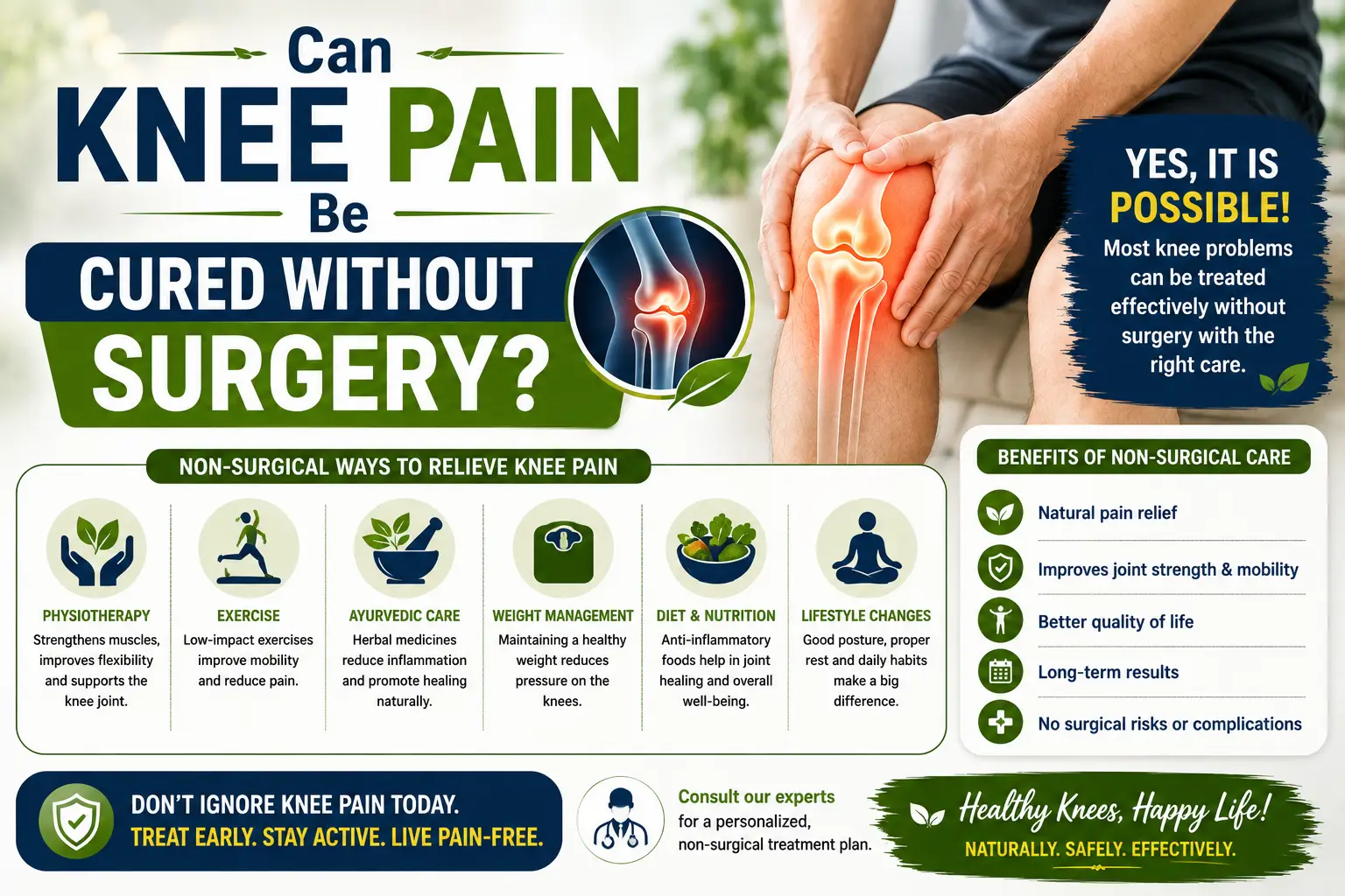 Can Knee Pain Be Cured Without Surgery?